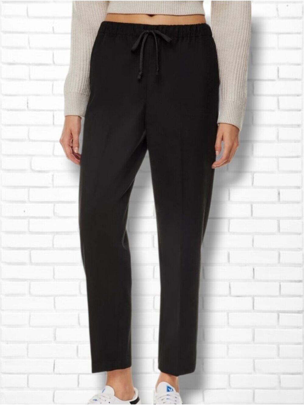 Aritzia The Group By Babaton "Jimmy" Black Mid Rise Twill Pants Size S